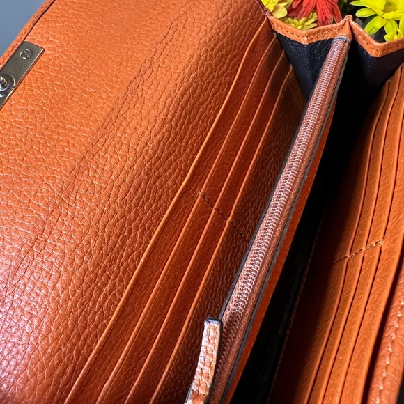 GUCCI Bamboo Accent Long Continental Leather Wallet - Picture 8 of 13